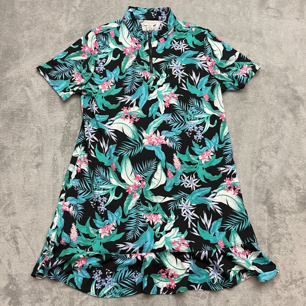 Tommy Bahama Golf Dress Womens XL Multicolor Short Sleeve Tropical Active
